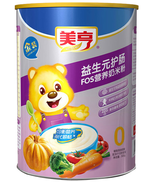 美亨紙聽裝益生元護腸FOS營養(yǎng)奶米粉0段