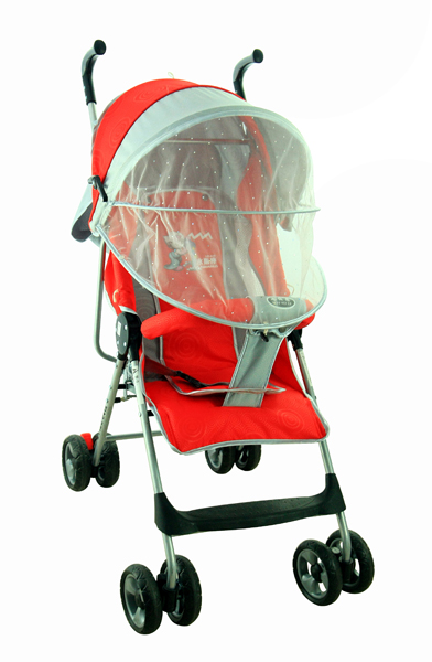 小貝樂(lè)全自動(dòng)帶傘柄紅色yinge推車T116-2hp