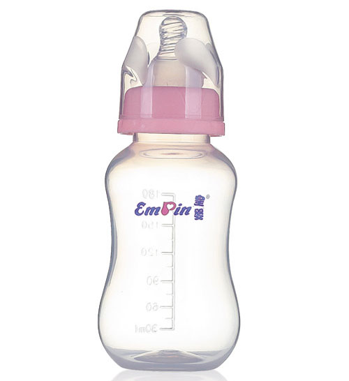 皇嬰標口PP圓弧自動大奶瓶240ml粉色