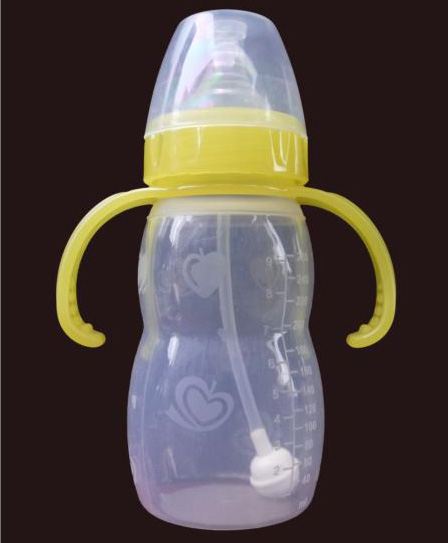 貝樂寬口帶柄硅膠奶瓶260ml