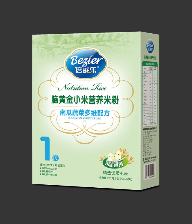 倍滋樂腦黃金小米南瓜蔬菜多維營(yíng)養(yǎng)米粉