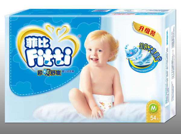 菲比秒吸舒爽yinge紙尿褲升級(jí)裝M54片