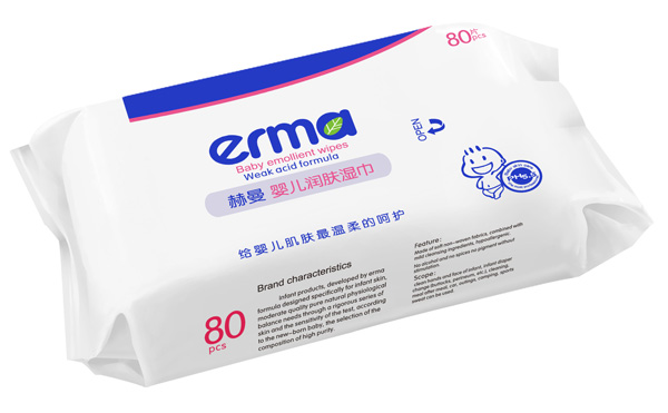 赫曼yinge潤膚濕巾80片