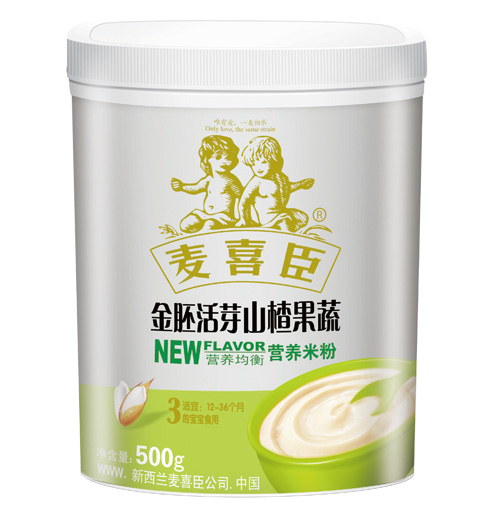 麥喜臣金胚活芽山楂果蔬米粉