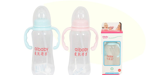 愛兒得樂300ml標口PP帶柄自動奶瓶