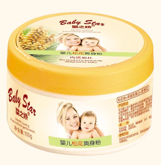 100gyinge松花爽身粉(盒裝)