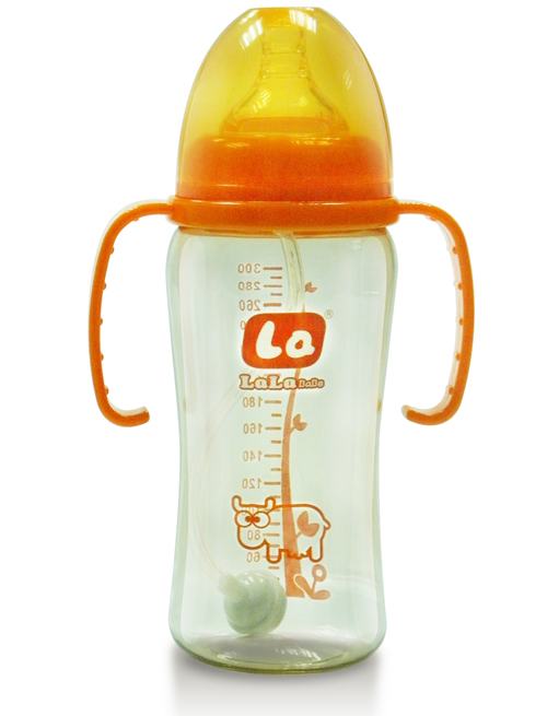 樂(lè)樂(lè)寶貝帶炳吸管yinge奶瓶
