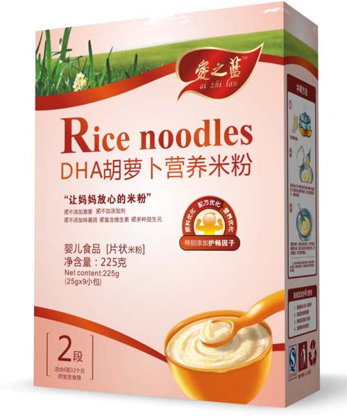 愛(ài)之藍(lán)DHA胡蘿卜營(yíng)養(yǎng)米粉2段