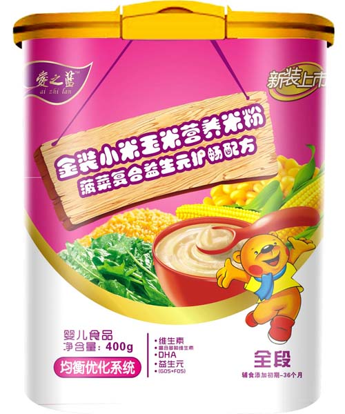 愛之藍金裝菠菜復合益生元護腸米粉全段