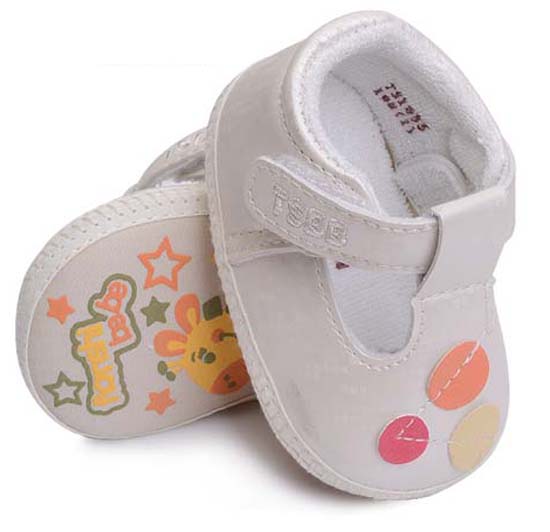 天使之嬰格子布youe步前鞋杏色