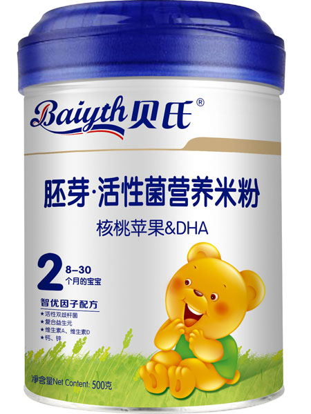 貝氏核桃蘋(píng)果&DHA胚芽活性菌米粉500克