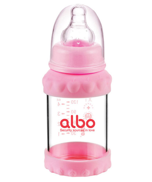愛樂寶標(biāo)口初生玻璃奶瓶120ml粉色