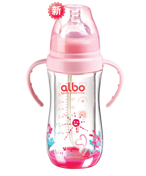 愛樂寶安全自動(dòng)玻璃奶瓶粉色210ml