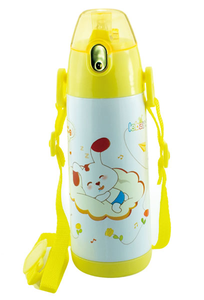 樂蓓黃色小兔卡通保溫水杯