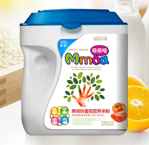 萌萌噠480克手拿桶果繽紛番茄營養(yǎng)米粉