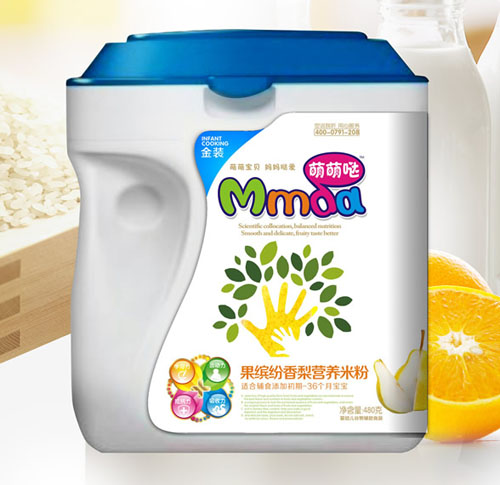 萌萌噠480克手拿桶果繽紛香梨營養(yǎng)米粉