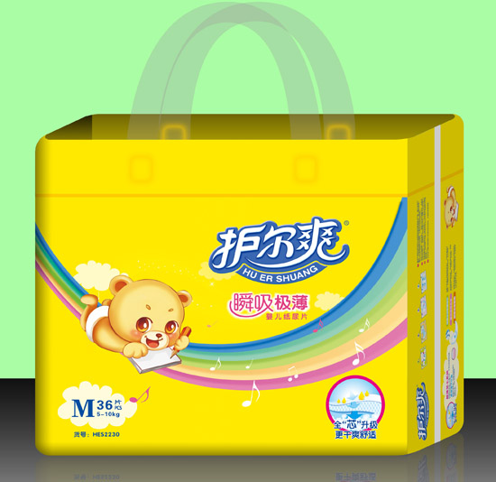 護(hù)爾爽瞬吸極薄yinge紙尿片M碼36片