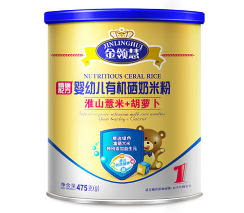 金領慧淮山薏米+胡蘿卜yingye有機硒米粉1段