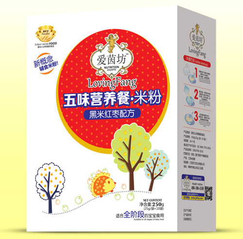 愛茵坊黑米紅棗五味營(yíng)養(yǎng)餐米粉盒裝