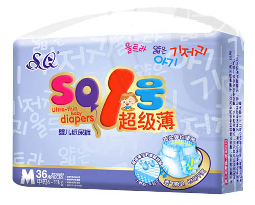 SQ1號(hào)超級(jí)薄yinge紙尿褲M碼36片