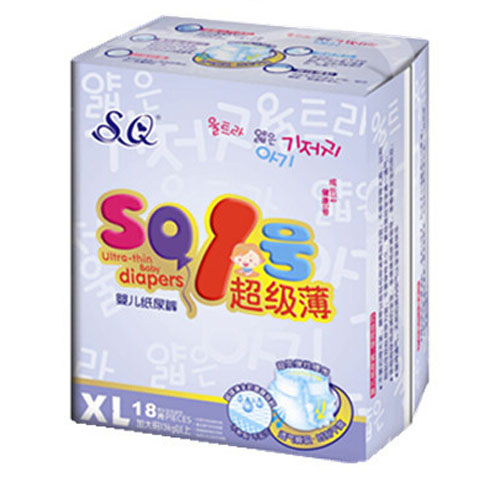 SQ1號(hào)超級(jí)薄yinge紙尿褲XL碼18片