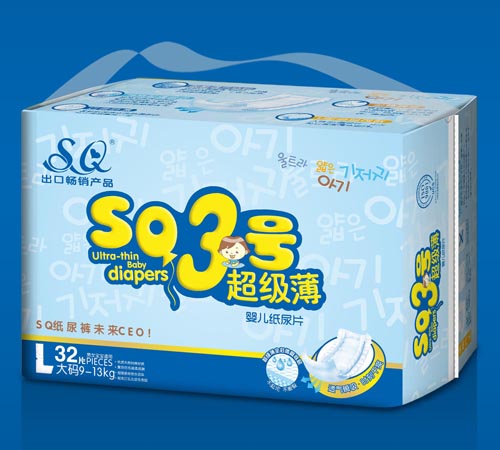 SQ3號超級薄yinge紙尿片L碼32片