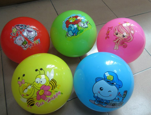 哈哈球8.5寸貼標(biāo)球充氣玩具