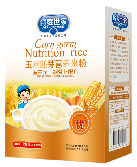 育嬰世家益生元+胡蘿卜配方玉米胚芽營(yíng)養(yǎng)米粉
