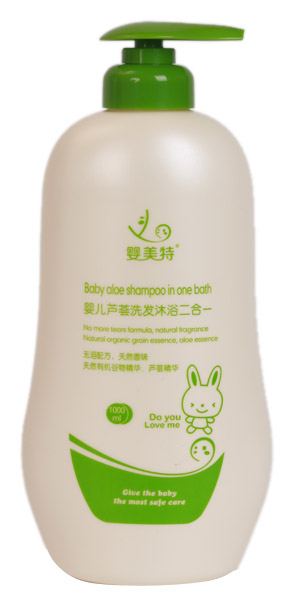 嬰美特yinge蘆薈洗發(fā)沐浴二合一1000ml