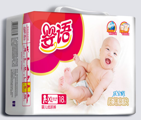 嬰語(yǔ)柔薄親膚yinge紙尿褲XL碼18片