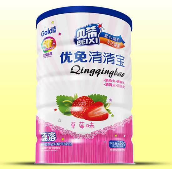 貝希優(yōu)免(草莓味)速溶清清寶鐵聽