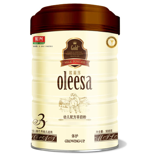 歐莉莎體護(hù)youe配方羊奶粉3段908g