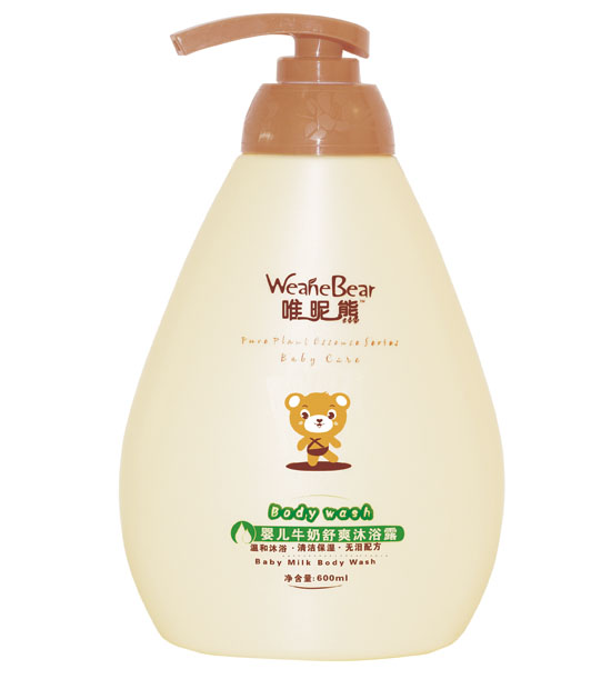 唯昵熊yinge牛奶舒爽沐浴露600ml