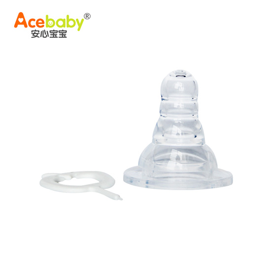 安心寶寶標(biāo)口可延伸液體硅膠奶嘴S正面