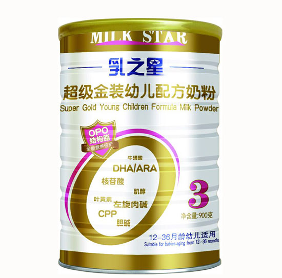 乳之星超級(jí)金裝yingye奶粉3段(聽(tīng)裝)