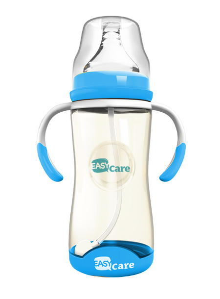 伊斯卡爾260mlPPSU自動寬口徑感溫奶瓶(藍(lán))