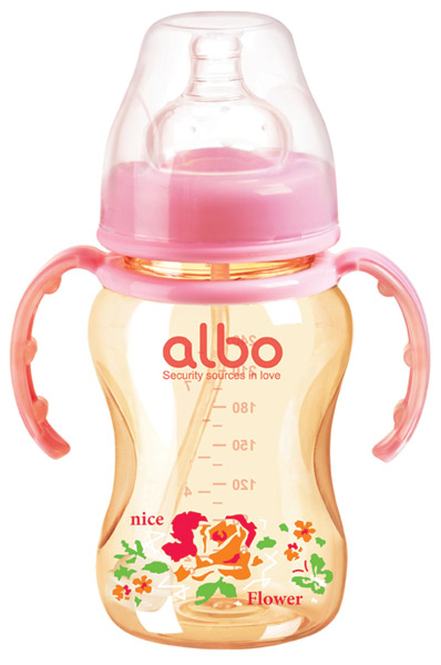 愛樂寶230mlPPSU寬口自動奶瓶紅