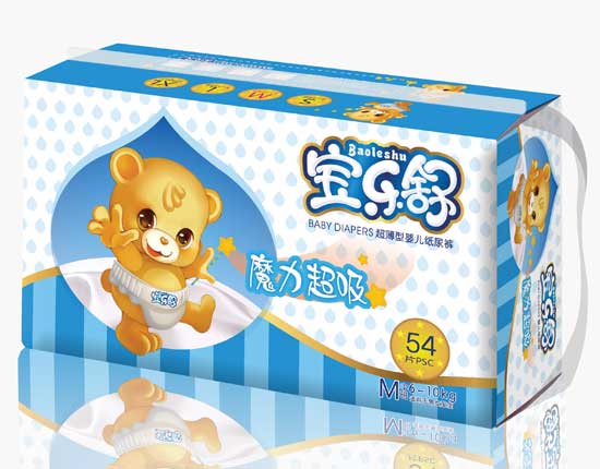 寶樂(lè)舒魔力超吸超薄紙尿褲大包M碼