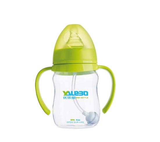 優(yōu)樂寶PP寬口徑有柄自動奶瓶180ML(M)