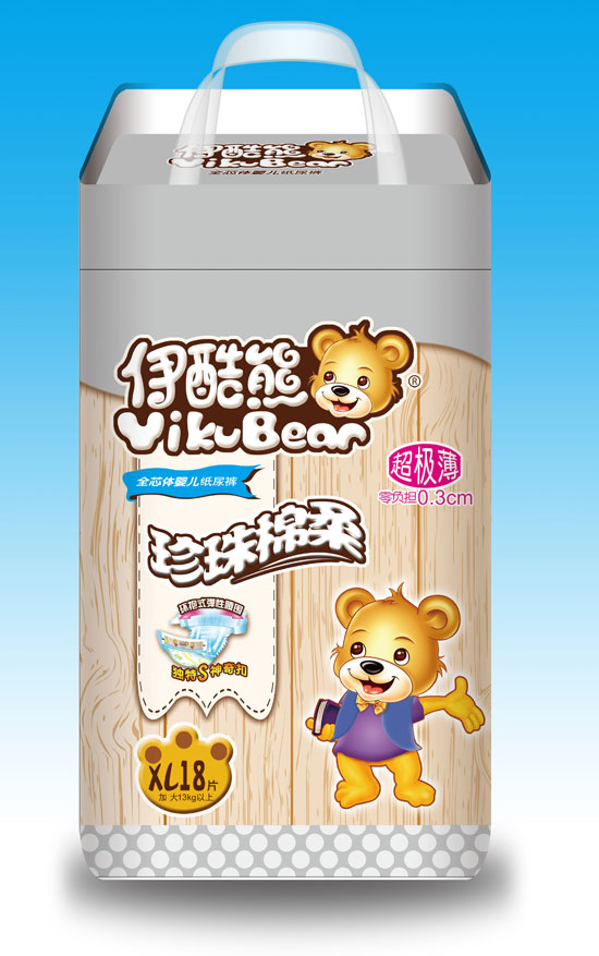 伊酷熊全芯體yinge紙尿褲XL18片