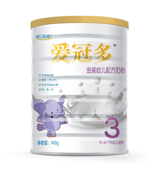 愛冠多金裝youe配方奶粉3段900g