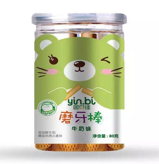因貝佳牛奶味磨牙棒