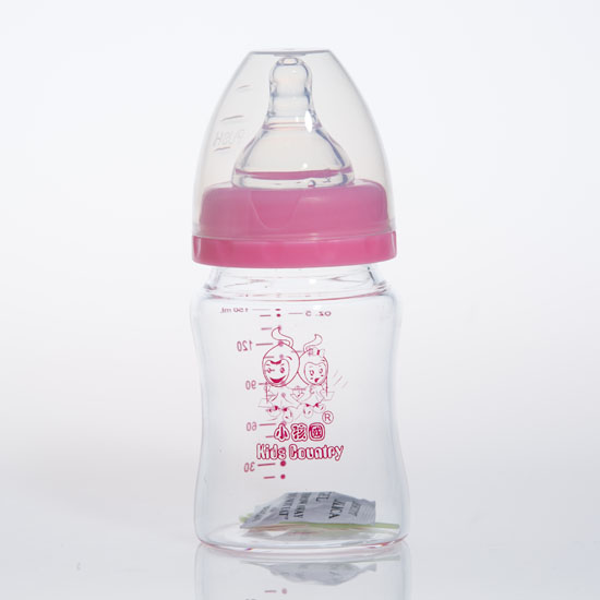小孩國初生yinge寬口晶鉆玻璃奶瓶150ML紅色