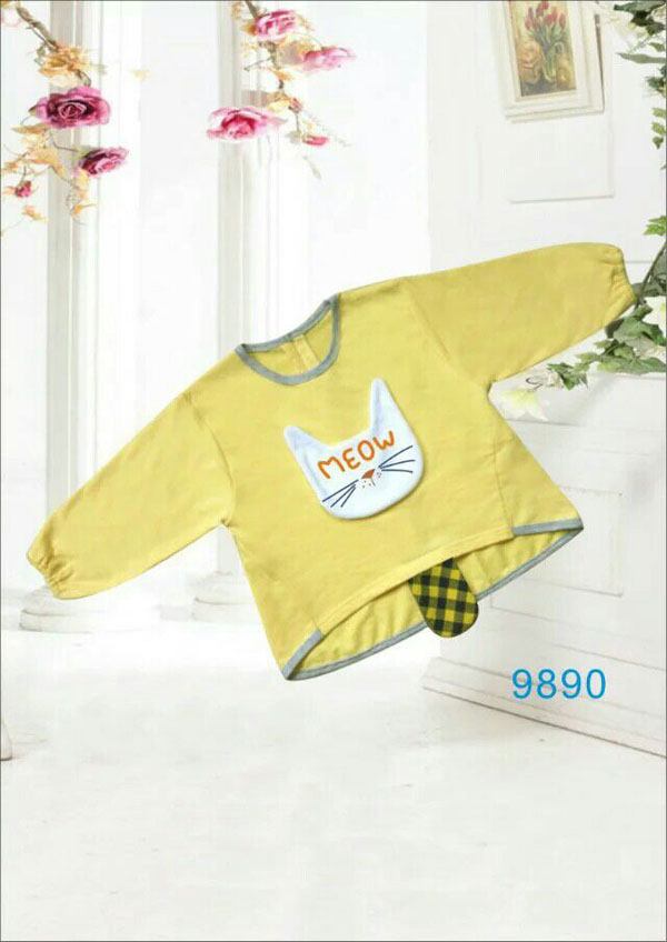 快樂小天天衛(wèi)衣 黃色 小貓咪圖案