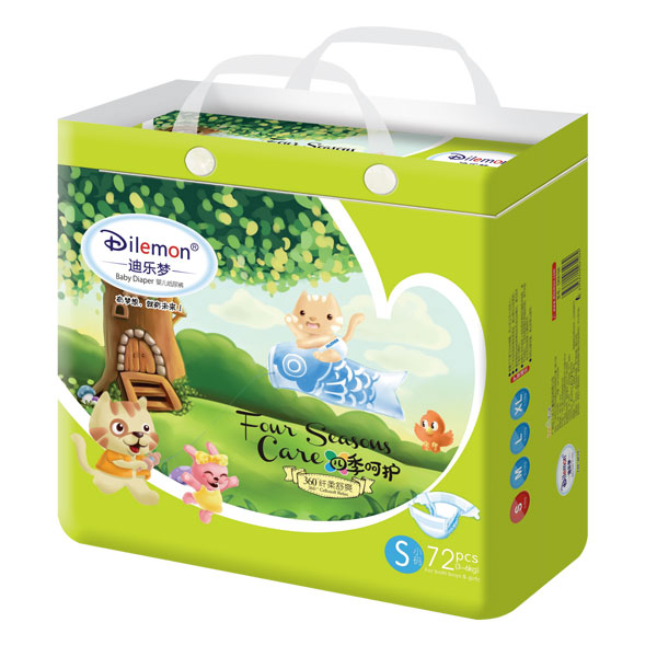 迪樂(lè)夢(mèng)纖柔舒爽yinge紙尿褲大包S72