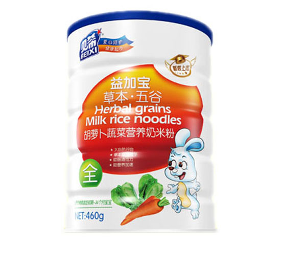 貝希益加寶草本五谷米粉聽裝-胡蘿卜蔬菜配方