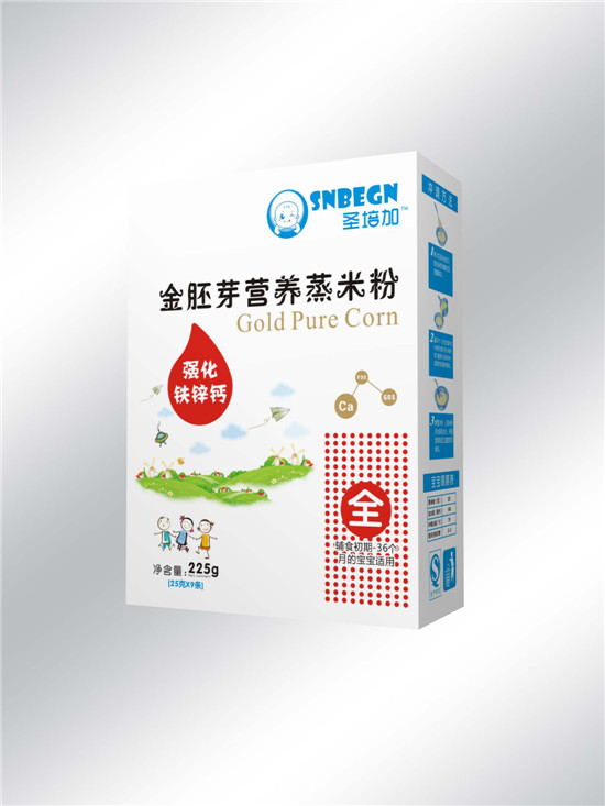 圣培加金胚芽營養(yǎng)蒸米粉強化鈣鐵鋅配方盒裝