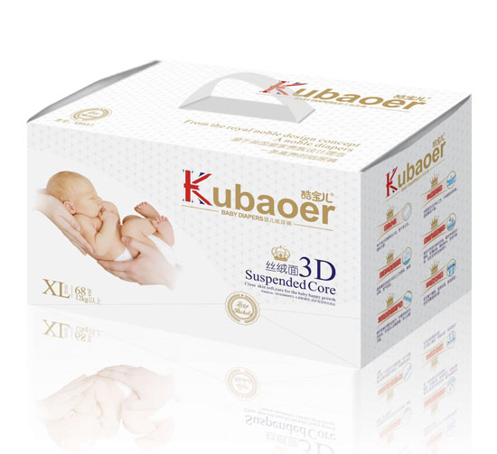 酷寶兒3D絲絨面yinge紙尿褲XL碼68片