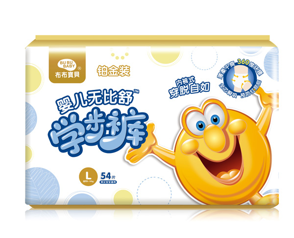 布布寶貝鉑金裝yinge學(xué)步褲L橫向