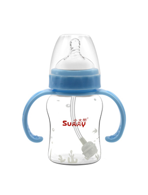小太陽硅膠防脹氣自動(dòng)小奶瓶150ML